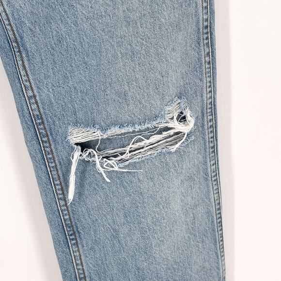 RE/DONE High Rise Loose Jeans Women’s 26 Bleach Destroy Distressed Denim - Picture 5 of 8